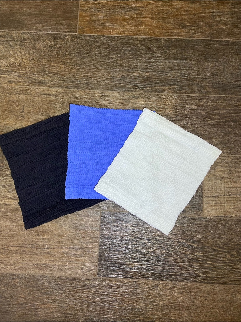Womens Stretch Tube Tops - Black, Blue, White
